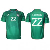 Billiga Mexiko Hirving Lozano #22 Hemma fotbollskläder VM 2022 Kortärmad